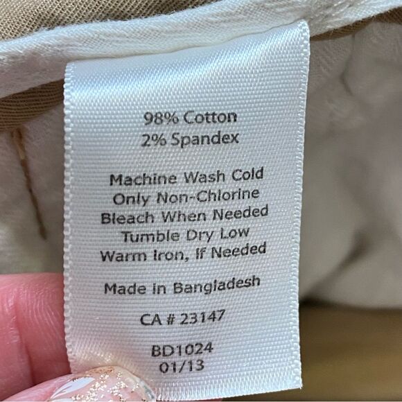 Talbots Signature Beige Capris Womens Size 8 Fitted Cropped Cotton Blend - Picture 6 of 6